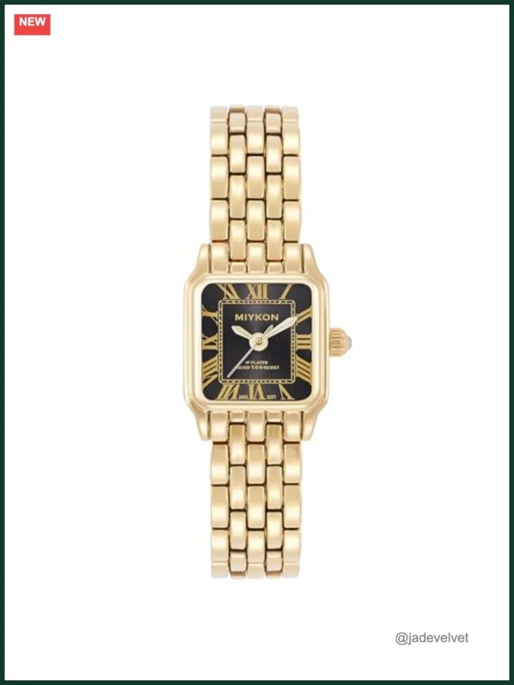 Miykon Square Vintage Bracelet Watch Water Resistant Roman Numeral